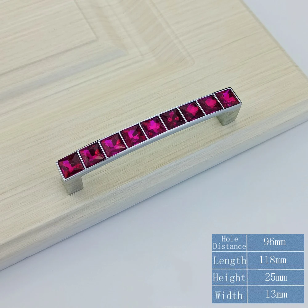 

GUJINDA Розово-красная ручка для шкафа из хрусталя