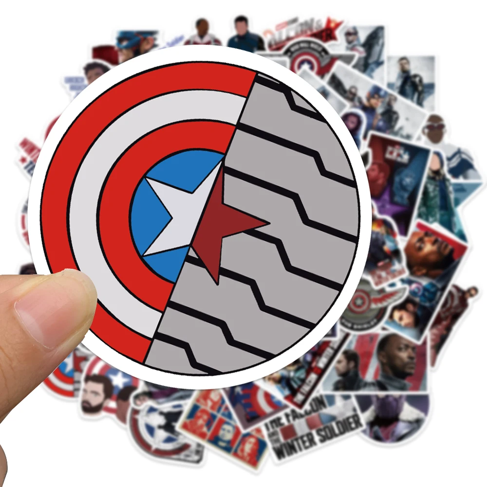 Стикеры для ноутбука телефона скейтборда серии Marvel Legends Мстители Сокол и зимний