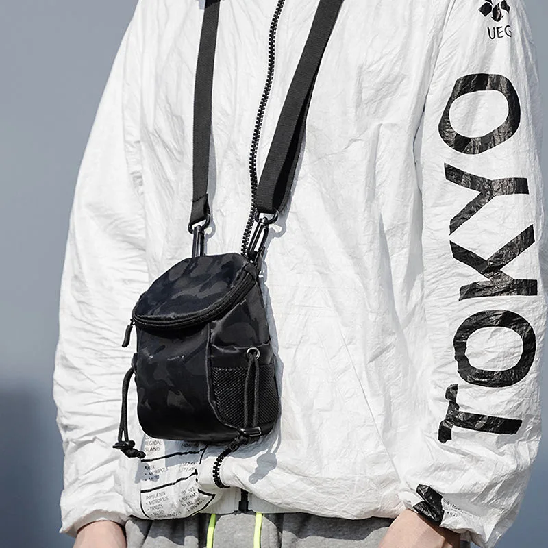 New Japanese Style Messenger Backpack Casual Shoulder Bag Small Waist Bag Men and Women Mobile Phone Wallet Storage Bag