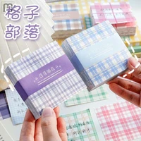 small mochi stickers this plaid note ins wind hand account can write non stick base background base material decoration