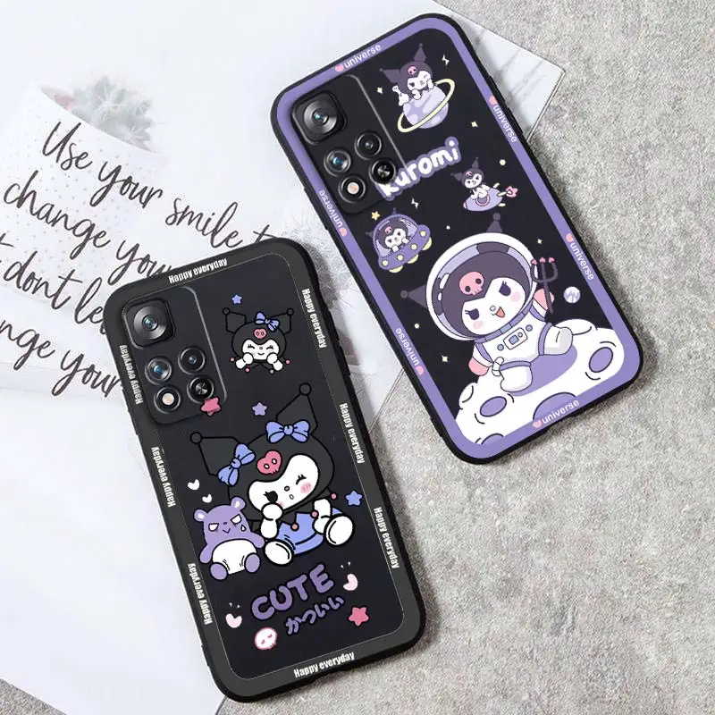 

Cartoon Cute Kulomi Sanrio Phone Case For Xiaomi Redmi Note 12 11E 11S 11 11T 10 10S 9 9T 9S 8 Pro Plus 5G 7 Black Cover