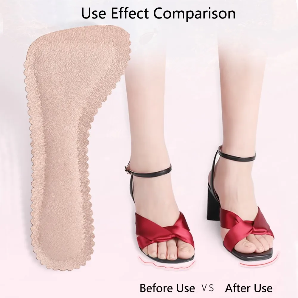 Comfort Sweat-Absorbing Non-Slip Insoles for Sandals High Heels Shoes Women Self-adhesive Stickers Seven-point Pads Soft Bottom