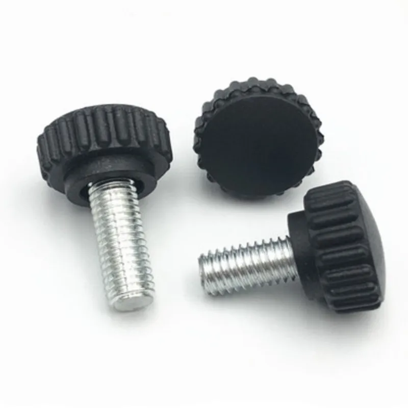 

5-10pcs/lot m3 m4 m5 m6 m8 knurled Nylon Round Plastic Head Handle Thumb Screw Bakelite Bolt Black Bakelite hand screw