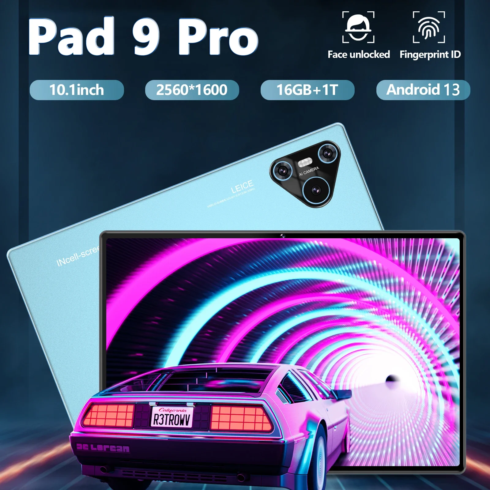 2024 Global Edition Pad 9 Pro Tablet Ultra HD с 10 1-дюймовым экраном Snapdrgon 888 Android13 WiFi 6 + игровой офисный