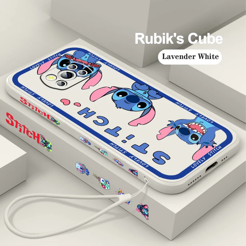 

Disney Lilo & Stitch Art Phone Case For Xiaomi Mi Poco M5s M5 X5 X4 X3 M4 M3 F4 F3 GT C55 C50 Pro NFC 5G Liquid Left Rope