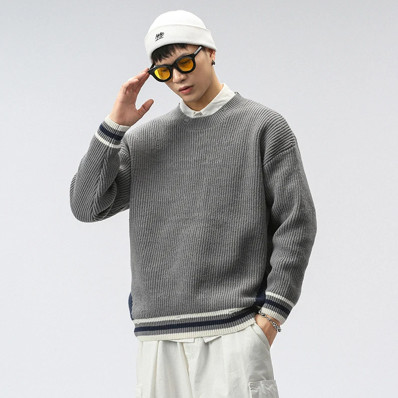

Men'S Sweaters Spring Autumn Winter Clothes 2022 Pull OverSized Korea Style Casual Standard Pullovers