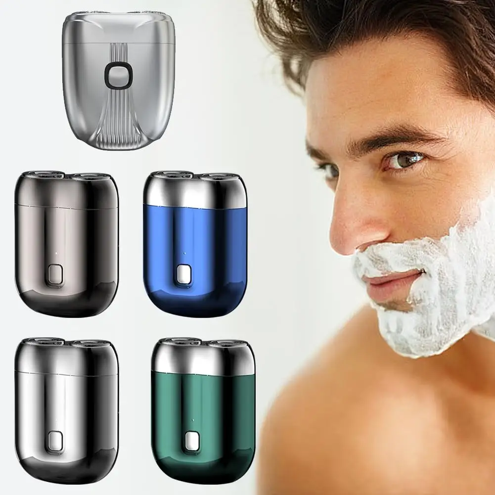 

New Upgrade Magnetic Attraction USB Waterproof Mini Hair Removal Floating Mens Razor Shaver Shavers Double Electric Trimmer Q5D9