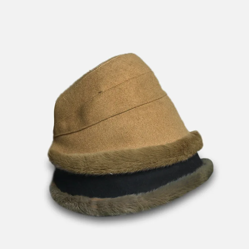 

Plush Thickened Winter Hats For Women Suede Fisherman Hat Hip Hop Bucket Gorro Pescador Bob Chapeau Panama Fishing Hat Warm Caps
