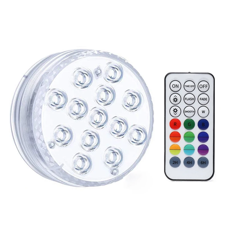 

13 Led Bead Submersible Light Waterproof Underwater Lamp for Garden Swimming Pool Fountain Spa Party Bathroom Pond Aquarium 1pcs