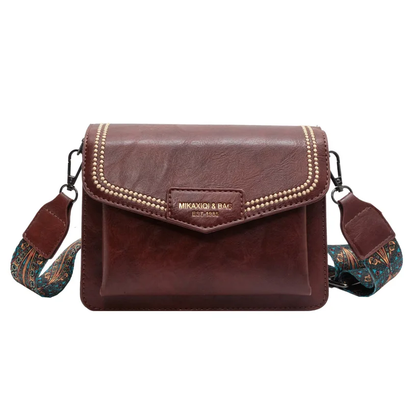 Fashion Women'S Casual Shoulder Bag New Net Red Texture Messenger All-Match Small Square Bag Convertible Crossbody Handbag