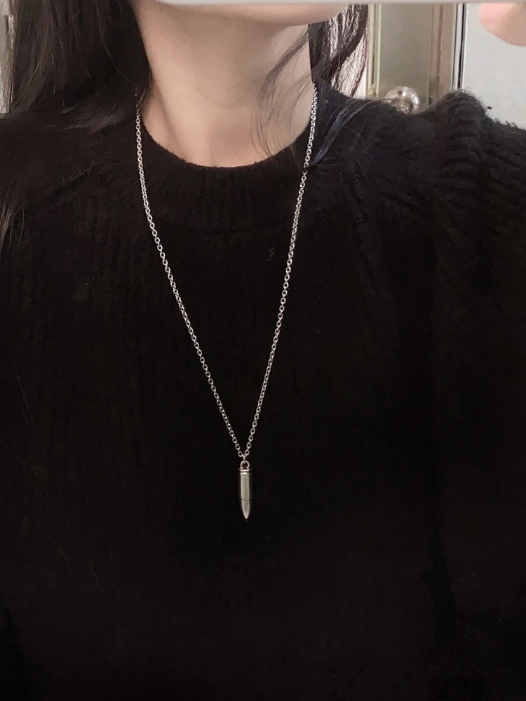 INS Ретро Дизайн Пуля Европейское и Американское Ожерелье Подвеска Модные Мужчины