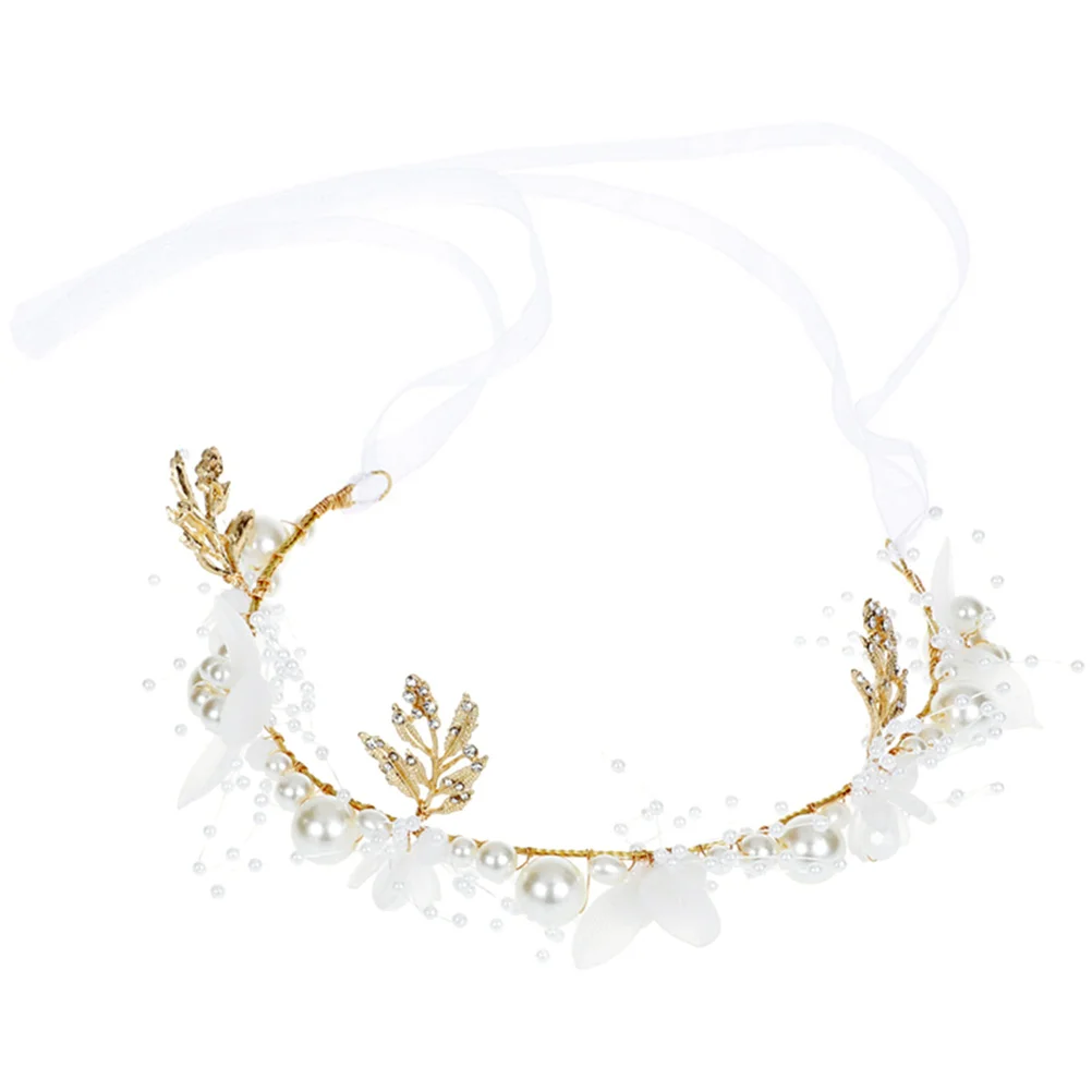 

Flower Girl Headpiece Flower Pearl Headband Wedding Flower Girl Hair Accessory