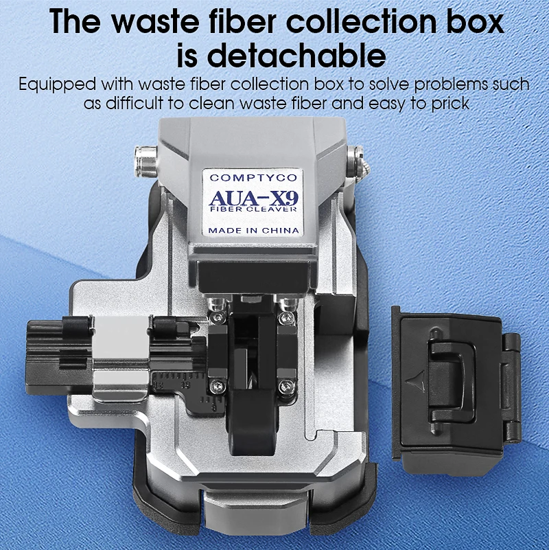 

Высокоточный нож для волоконно-оптической резки, резак для волоконно-оптического кабеля, резак для волоконно-оптического пресса с коробкой для отходов