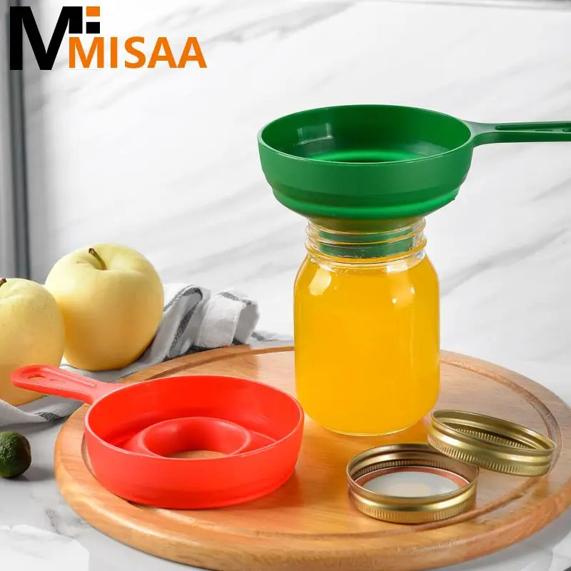 

Telescopic Space-saving Durable Convenient Food Grade Versatile Durable Jam And Spice Funnel Wide Mouth And Regular Jars Funnel