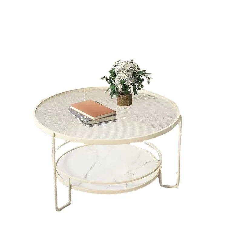 

Simple Nordic Rainbow Toughened Glass Round Coffee Table