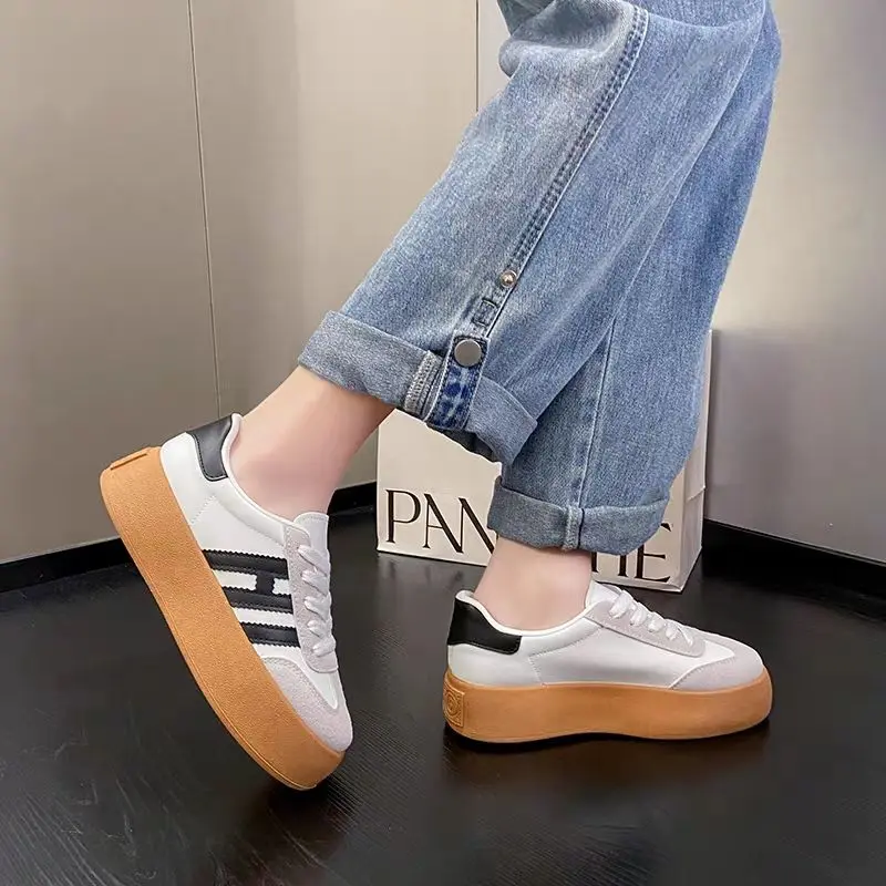 Кеды женские из искусственной кожи кроссовки на платформе для тенниса