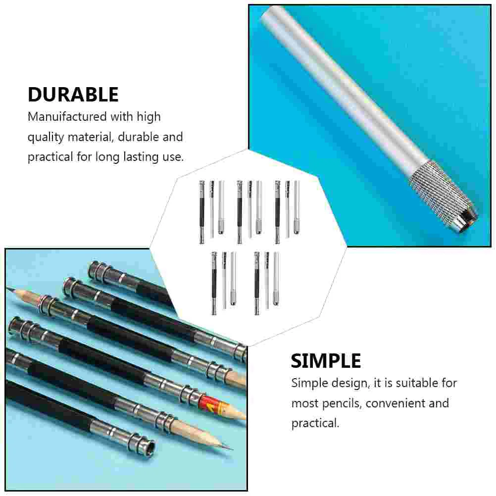 15 шт. металлические удлинители для карандашей детские грифельные карандаши