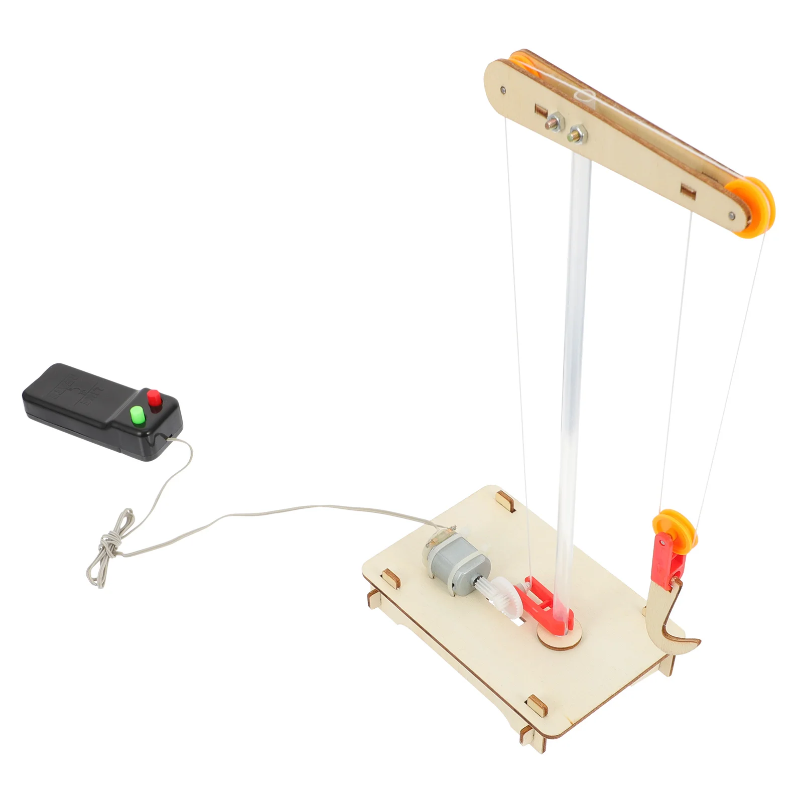 

1 Set Science Education Kit Wood Crane Model Assemble STEM Learning Kit