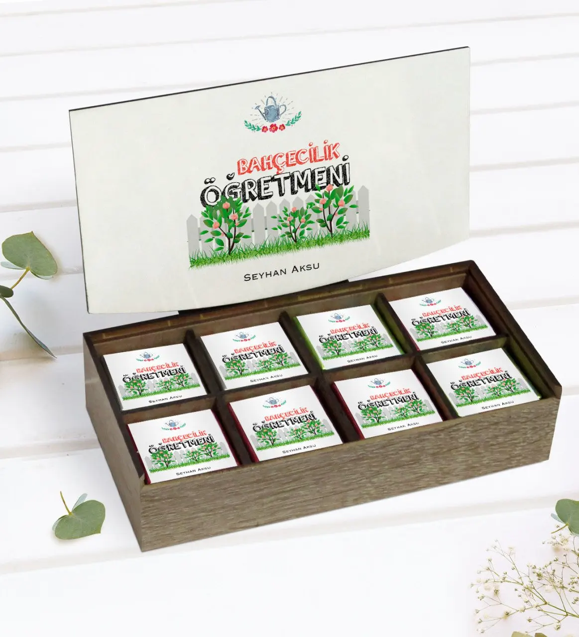 

Personalized Horticulture Öğretmeni Designed In Wooden Box 24'lü If You Would Chocolate Gift Seti-2