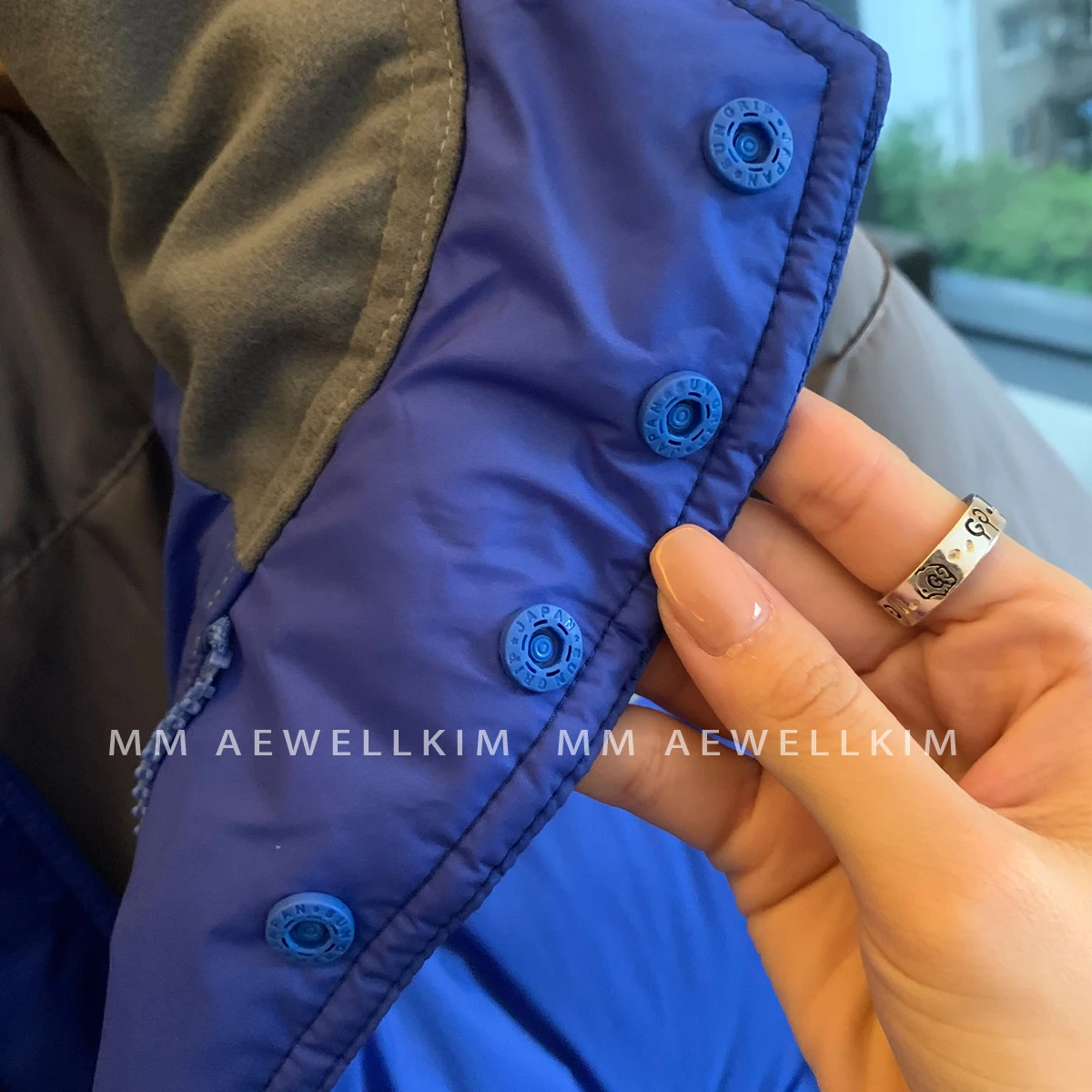 Ader error down jacket men and women's winter color matching stand collar white duck down bread jacket thickened thermal coat