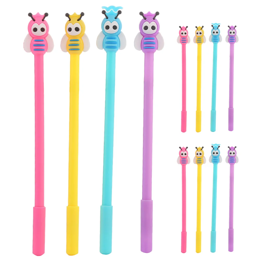 

12Pcs Adorable Kids Sign Pens Cartoon Shape Writing Pens Student Signature Pens Kids Prize Gifts