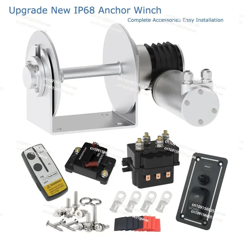 MX1-HD912 Cabrestante De Anclaje Tambor Barco Tot 바 Непроницаемый IP68 900W/12V Para Barcose Hasta 6m/20 Pies