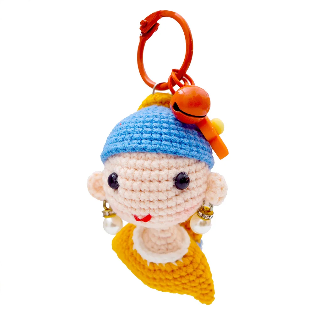 

Car Key Chain Kids Gift Cute Girls Doll Fashion Soft Kawaii Women Plush Toy Bag Charm Keychain For Phone Handbags Accessories