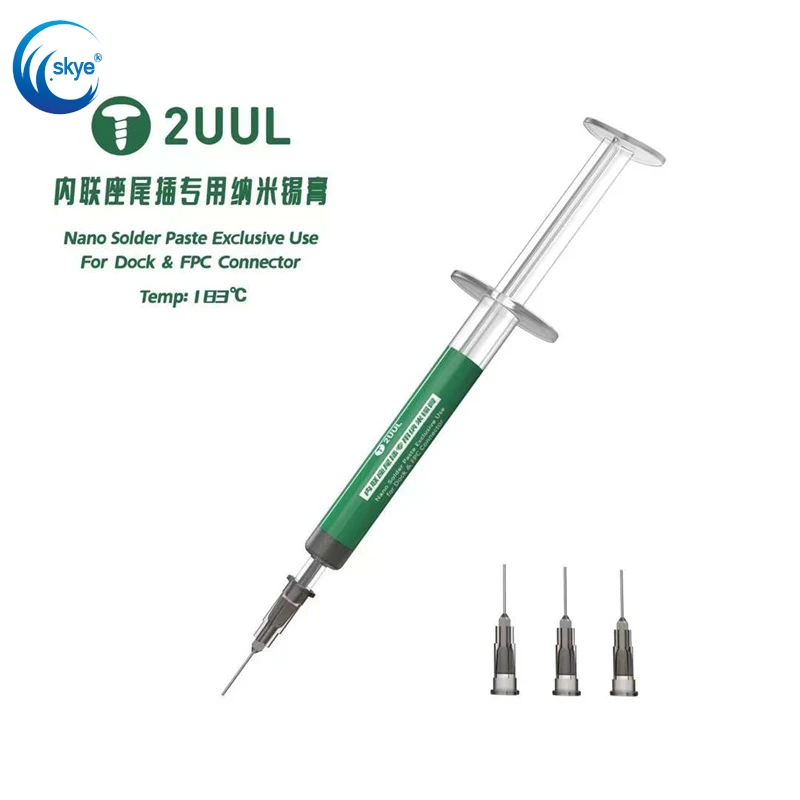 

2UUL NANO Solder Paste Exclusive Use for DOCK FPC Connector Needle Cylinder Type 183 ° Medium Temperature Maintenance Tin Paste