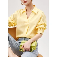 fashion high quality design 2022 summer blusas mujer de moda verano elegantes blusa feminina women blouses puff sleeve