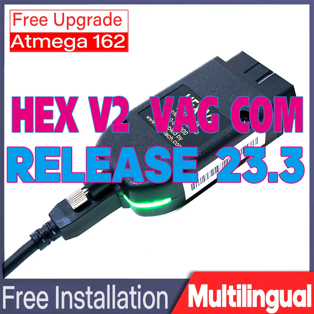 

Popular HEX V2 Case Inside USB Interface Direct Vagcom 23.3 Diagnostic Scanner VCDS Tool OBDII Cable For VW-AUDi Seat Skoda