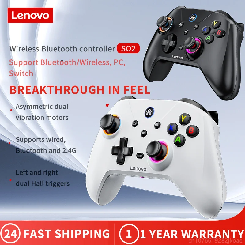 Беспроводной контроллер Lenovo S02 Bluetooth геймпад для Nintendo Switch ПК Android TV IOS PC джойстики с
