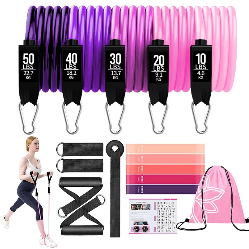 

18pcs/11pcs Resistance Bands 150LBS Elastic Bands for Fitness Band Latex Pull Rope Yoga Pilates Exercise Home Gym Workout Bands