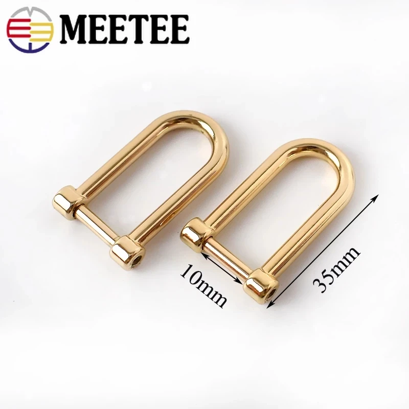 Meetee 4/10 шт id10мм металлическая d-образная сумка с пряжкой съемные винтовые кольца