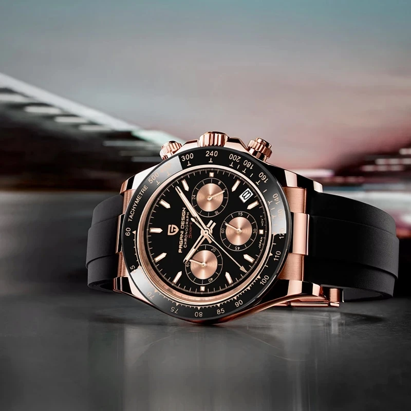 

PAGANI DESIGN NEW Luxury Men's Quartz Watch 40MM Multifunctional Chronograph Waterproof Clock VK63 Movement Relogio Masculino