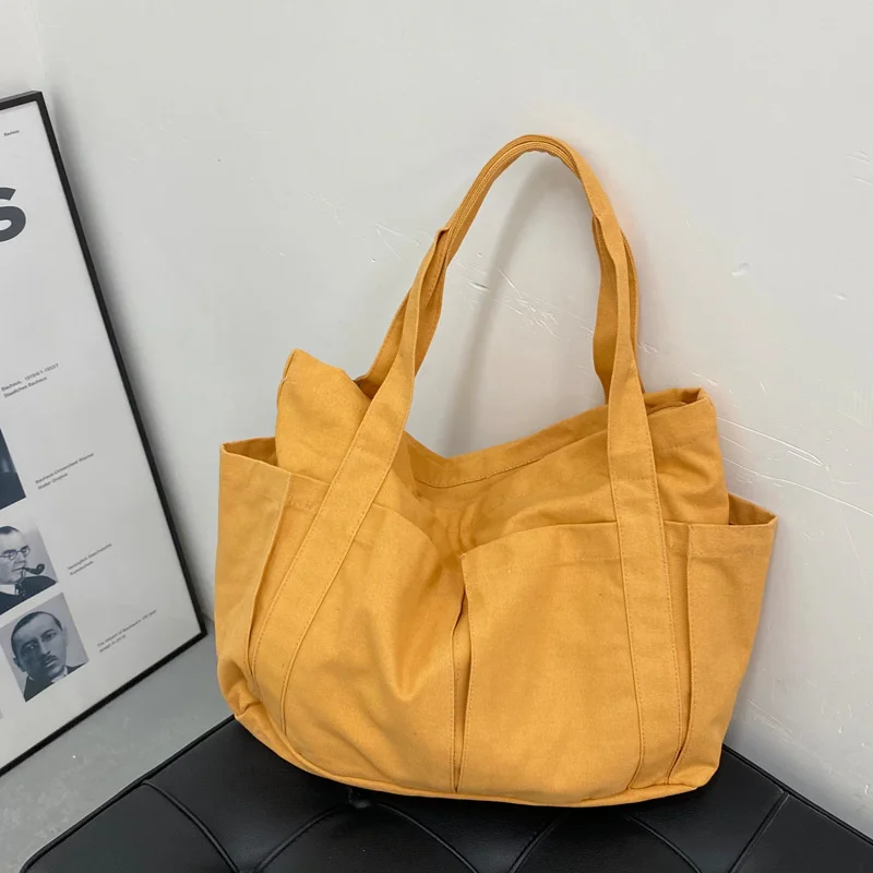 

Large Capacity Canvas Tote Bags for Women Designer Brand Underarm Women's Handbag Casaul Female Shoulder Bag Shopper Commuter