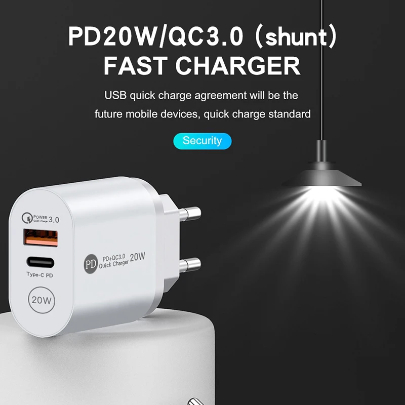 

Super Si 36W USB C Charger Adapter for iPhone 13 12 Pro Max Type C QC 3.0 PD Fast Charge for Xiaomi-Phone Quick Charger