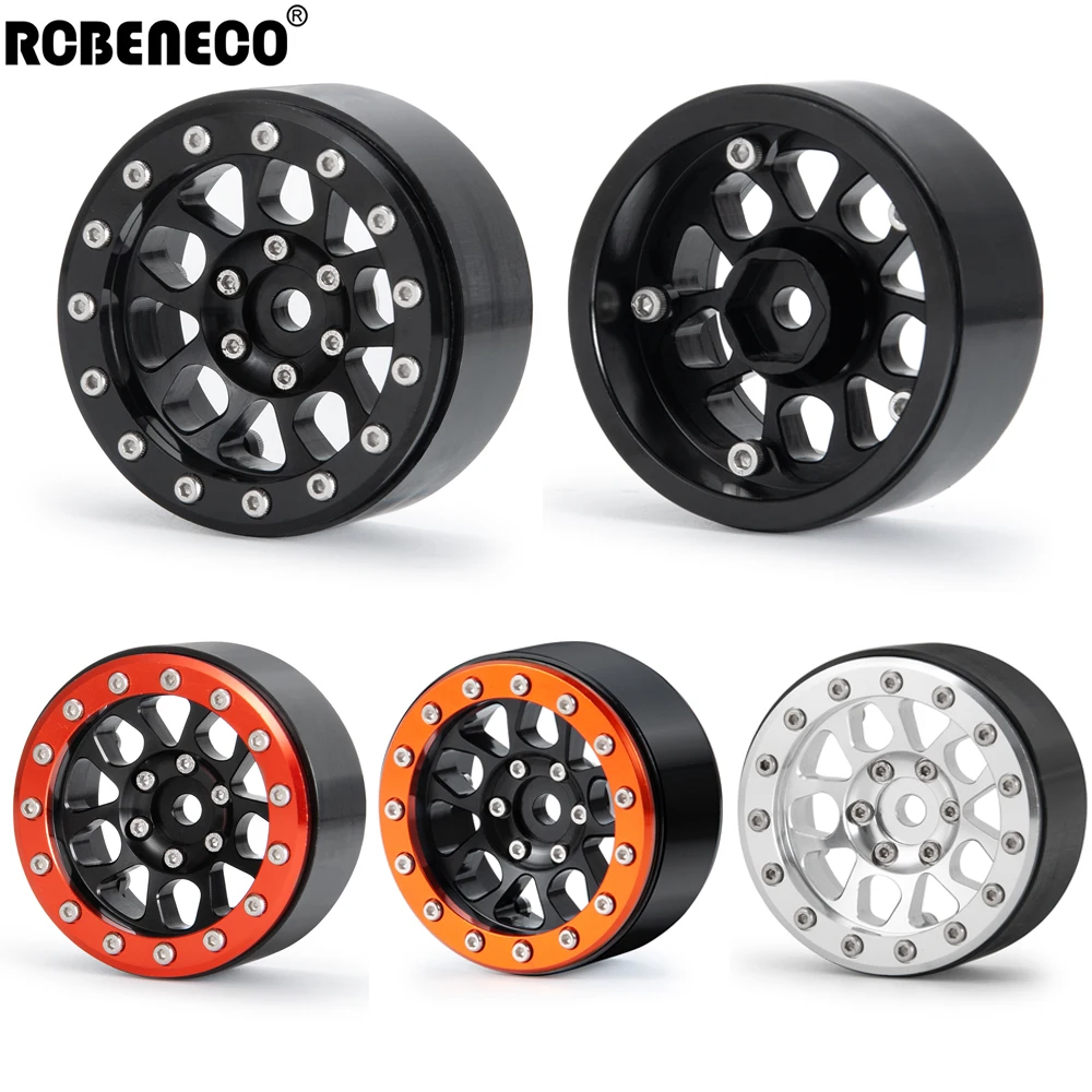 

RCBENECO 4pcs Aluminum 1.9 Beadlock Wheel Rims For 1/10 Traxxas TRX4 Axial SCX10 90046 AXI03007 RedCat Gen8 D90 RC Crawler Car