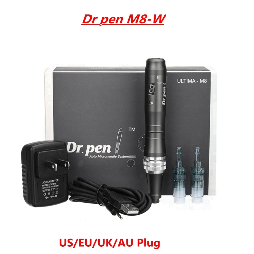 

Профессиональный беспроводной Dr pen M8 с картриджами, Дерма-ручка, набор для ухода за кожей, удаление шрамов от акне, микроиглы для домашнего и...