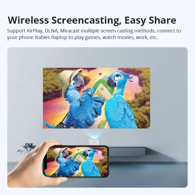 Умный портативный проектор 4K D071 с сенсорной панелью макс. 100 дюйма