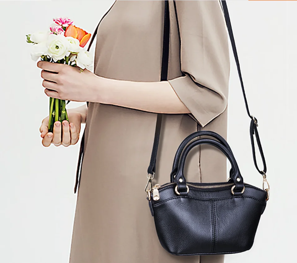 

2022 New Fashion Versatile Soft Leather Mini Handbag Ladies High -Level Quality Leather Crossbody Shell Bag Large Shopping Bag