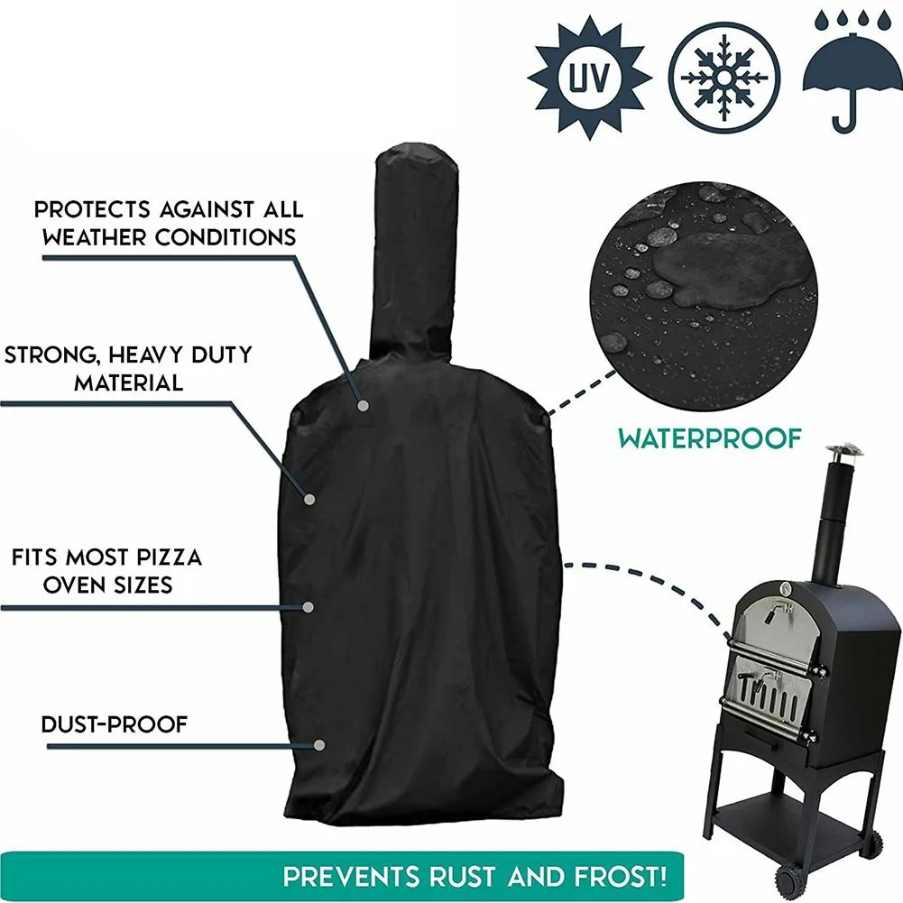 

165*45*65cm Oven Cover Pizza Cover Storage BBQ Bread Weatherproof Protection Cover Smoker Waterproof Duty Food