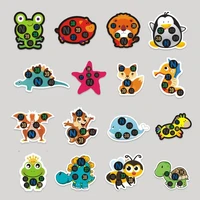 10pcs baby bath cartoon forehead temperature change measurement tape range 35 to 40 degree lovely animals pattern thermometer