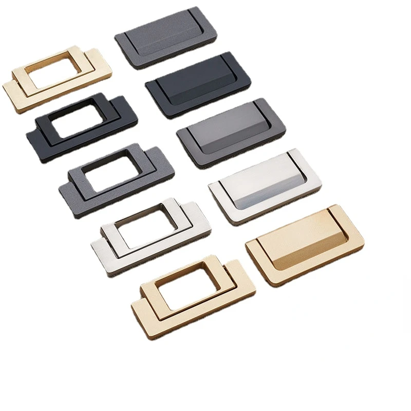 Ручка для мебели ручка стола татами открытая из цинкового сплава черная