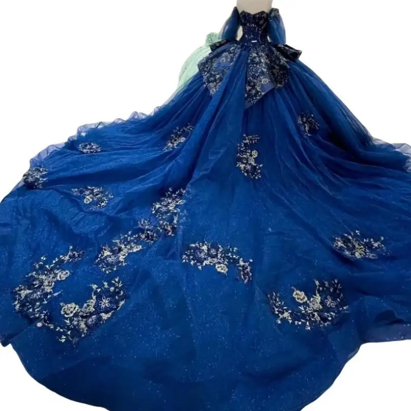 Платье женское для дня рождения со съемным рукавом и аппликацией