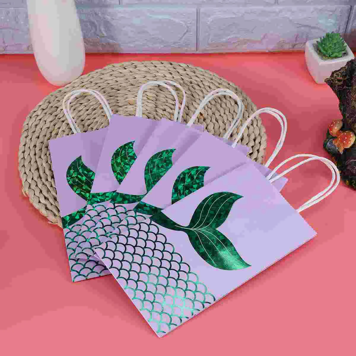 10 шт. подарочные пакеты с героями мультфильмов бумажный пакет хвостом русалки