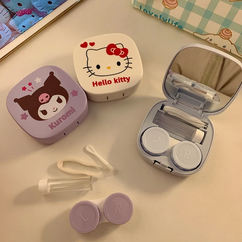 Mini Portable Folding Mirror Makeup Storage Box Girl