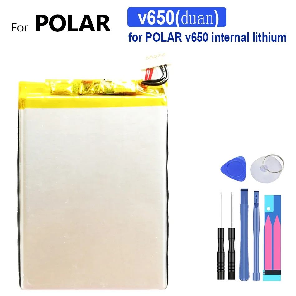 Сменный аккумулятор 2000 мАч для аккумулятора POLAR V650 3 7 В 5-проводная вилка