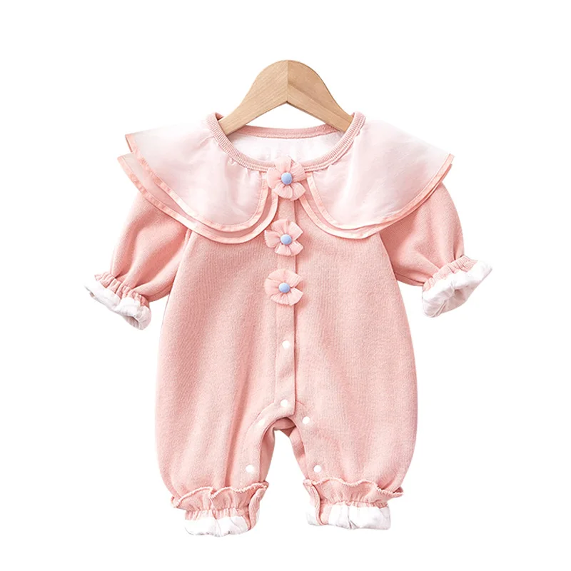 

2022 Spring Autumn Baby Romper 100% Cotton Newborn Baby Clothes Long Sleeve Baby Girl Clothing Jumpsuit Infant Clothes TZ732