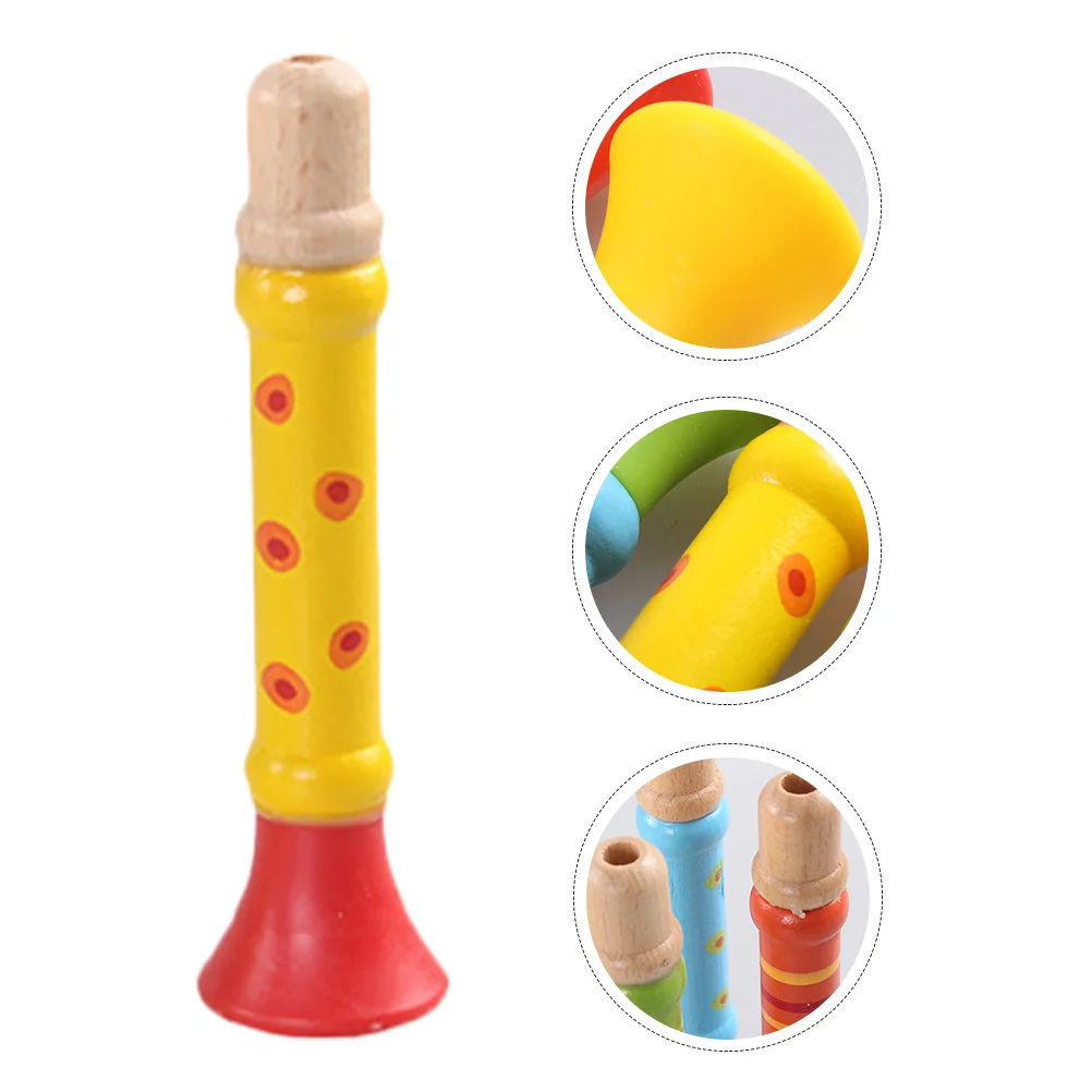 

Children's Whistle Music Toy Kid Blowing Mini Tape Recorder Small Horn Trumpet Wooden Flute Preschool Musical instruments