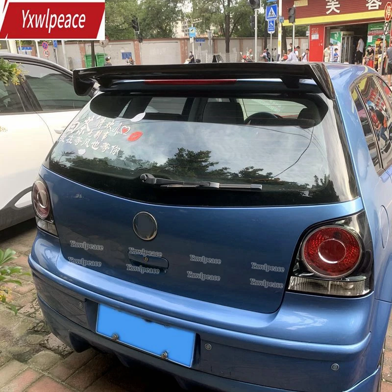 

For Volkswagen VW Polo 2005 2006 2007 2008 2009 ABS Material Carbon Fiber Look/Gloss Black Rear Trunk Spoiler Car Styling